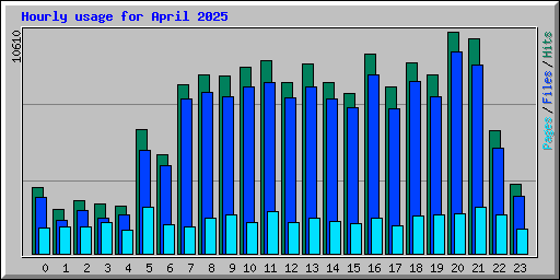 Hourly usage for April 2025