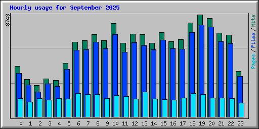 Hourly usage for September 2025