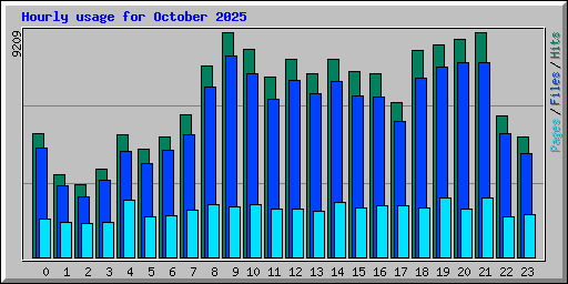 Hourly usage for October 2025